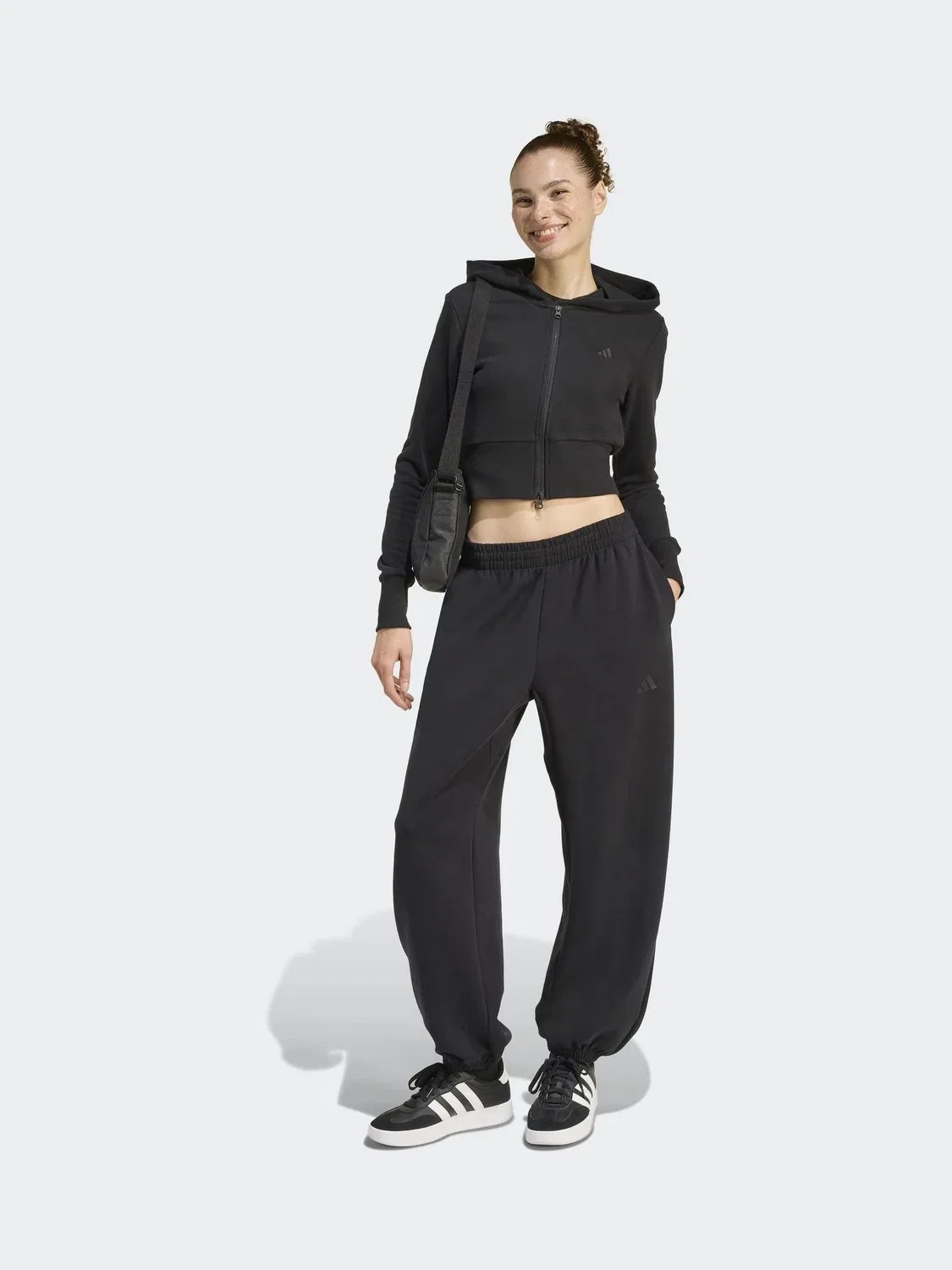 Толстовка на молнии Seasonal Essentials French Terry adidas, черный — фото 3