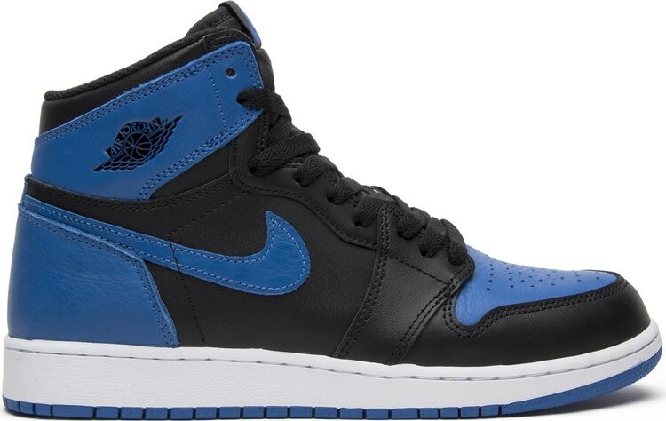 

Кроссовки Air Jordan 1 Retro High OG BG Royal 2017, черный, Черный;синий, Кроссовки Air Jordan 1 Retro High OG BG Royal 2017, черный