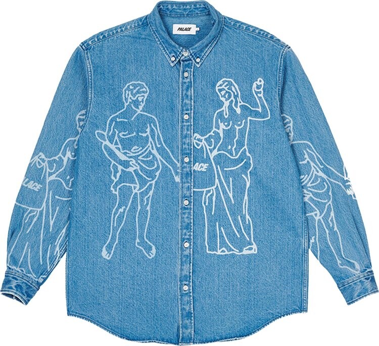

Рубашка Palace Londinium Shirt 'Stone Wash', синий