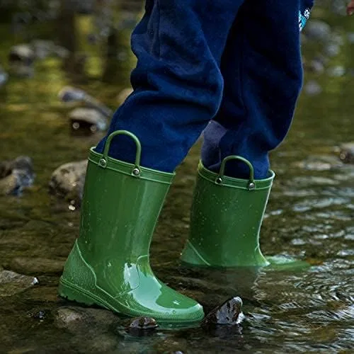 Детские сапоги резиновые с ручками для лёгкого надевания K KomForme, Olive Green — фото 2