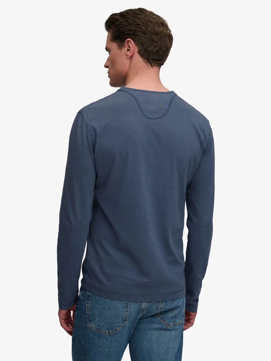 Футболка с длинным рукавом Grandad Top, Slim Fit Superdry, синий — фото 4