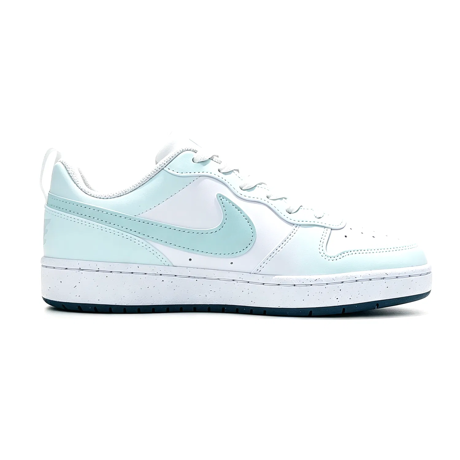 Детские кроссовки с цветочным принтом Nike Court Borough, White Light Green — фото 3