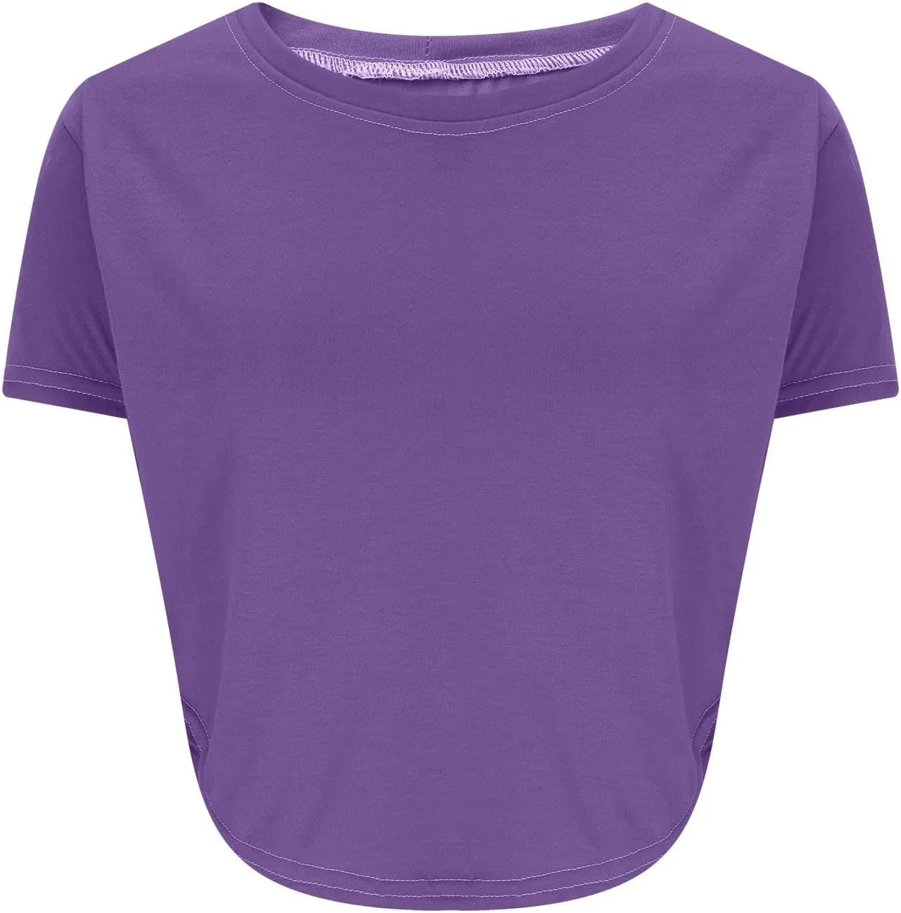 Женская свободная футболка с круглым вырезом Generic, Purple — фото 4