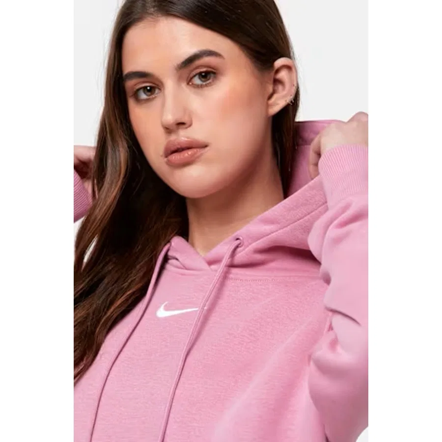 Женский свитшот с капюшоном Phoenix Fleece Nike, Розовый — фото 3