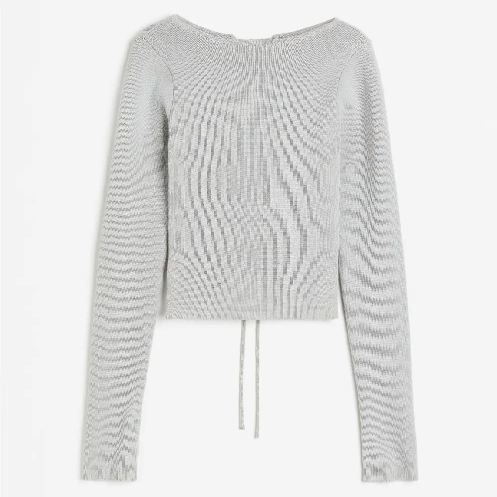 

Топ H&M Open-backed Knit, светло-серый