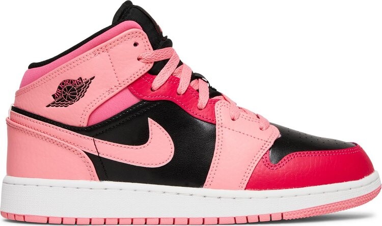 

Кроссовки Air Jordan 1 Mid GS Coral Chalk, розовый