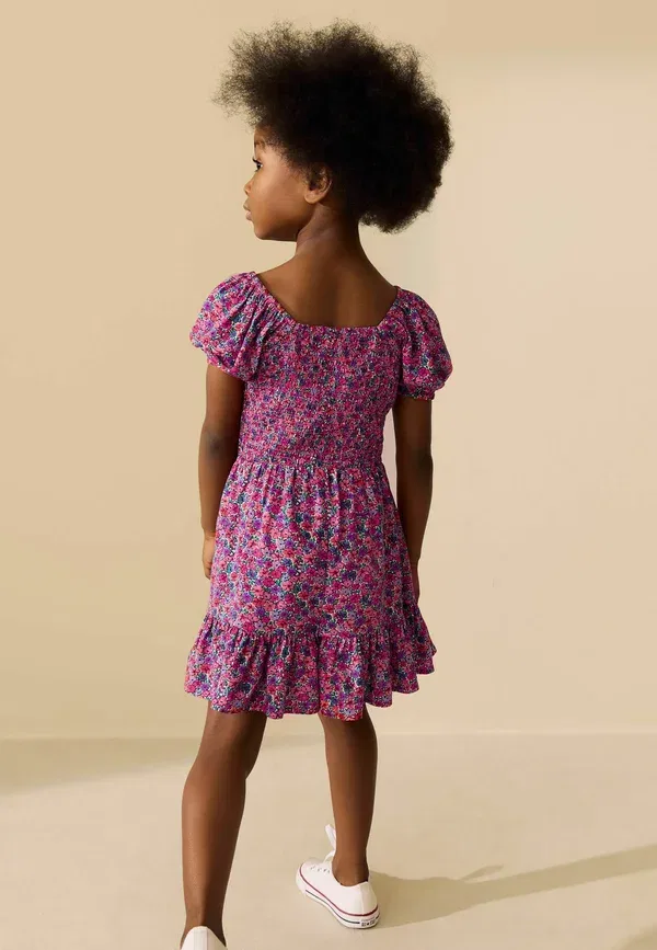 Комбинезон с цветочным принтом Regular fit - shirred playsuit Next, розовый — фото 2