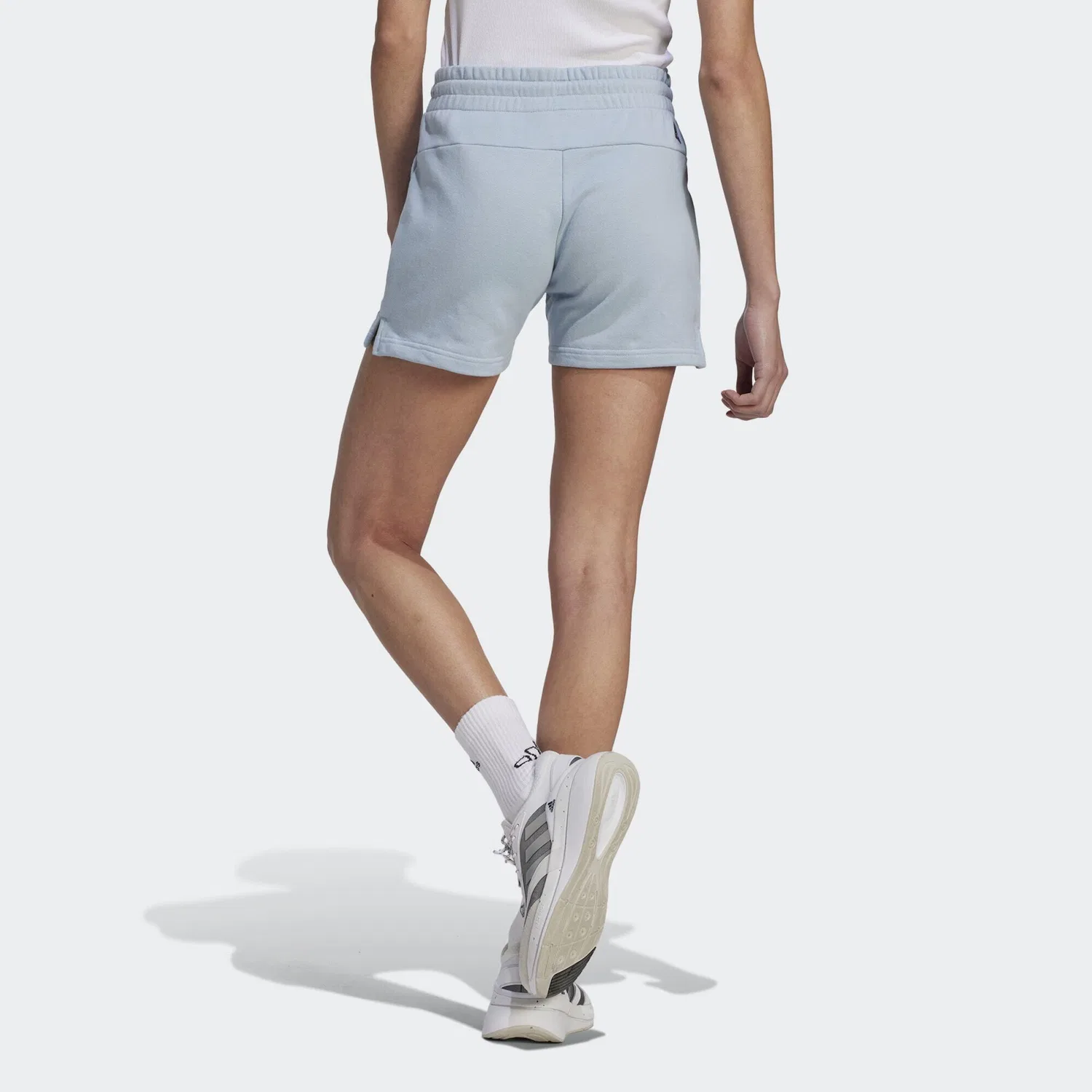Мужские шорты из футера Essentials Linear Adidas, Blau Schwarz — фото 3