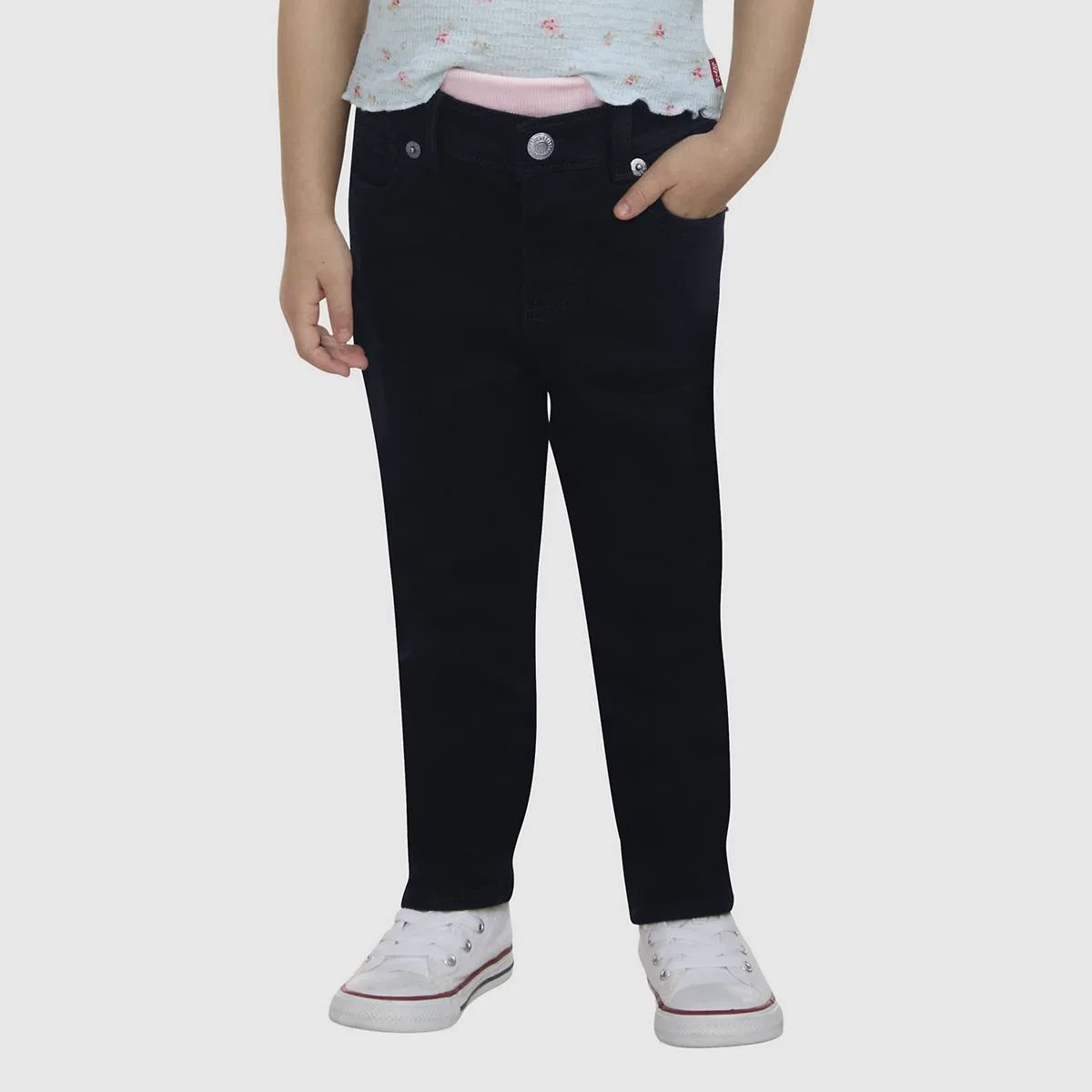 Узкие джинсы Brandi для девочек 2-4 лет Levi's, Black - Charcoal — фото 2