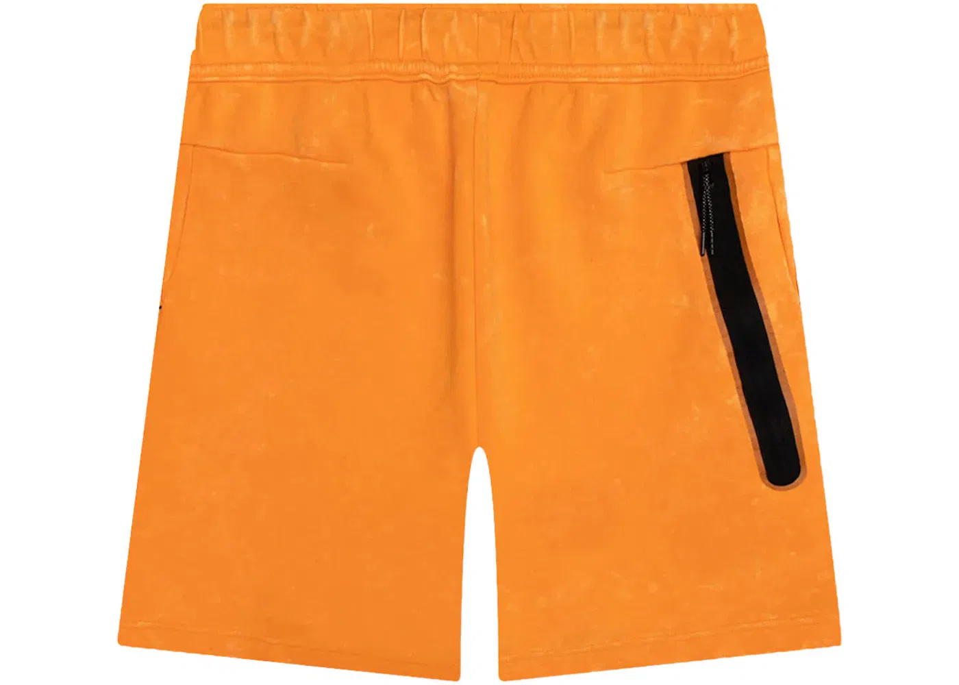 Мужские шорты из футера с принтом Nike Sportswear Tech Fleece Washed Shorts, Kumquat/Black — фото 2