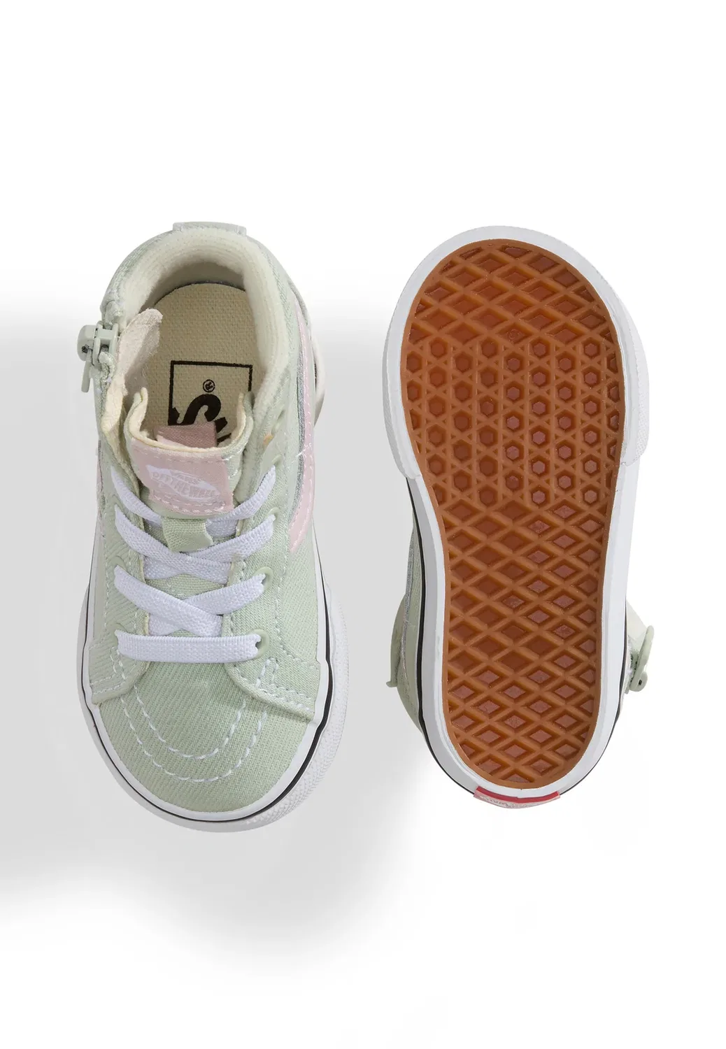 Sk8-Hi reissue боковая молния унисекс - высокие кроссовки Vans, Dusty Mint Pink — фото 3