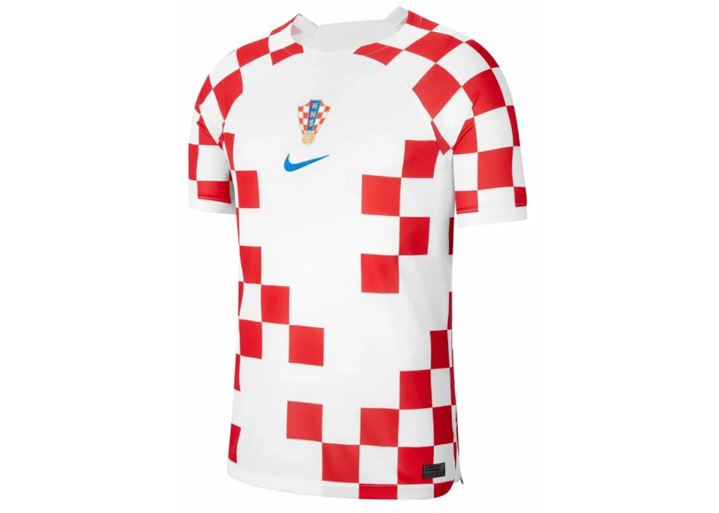 Мужская футбольная футболка с длинным рукавом Nike Croatia 2022/23 Stadium Home Dri-FIT, White/Battle Blue