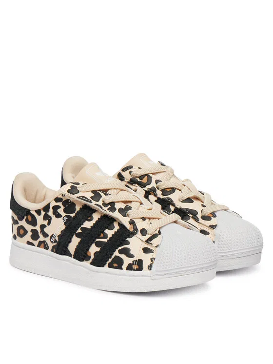 Кроссовки Superstar II Comfort Closure Elastic Lace Adidas, бежевый — фото 2