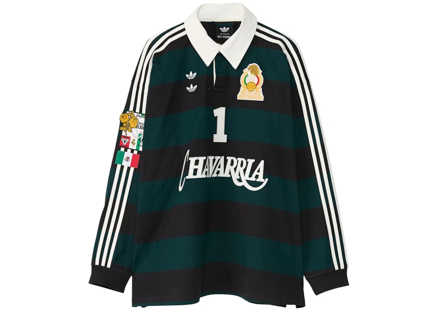 Мужская футболка с длинным рукавом Adidas x Willy Chavarria WC Portero Rugby Longsleeve, Black