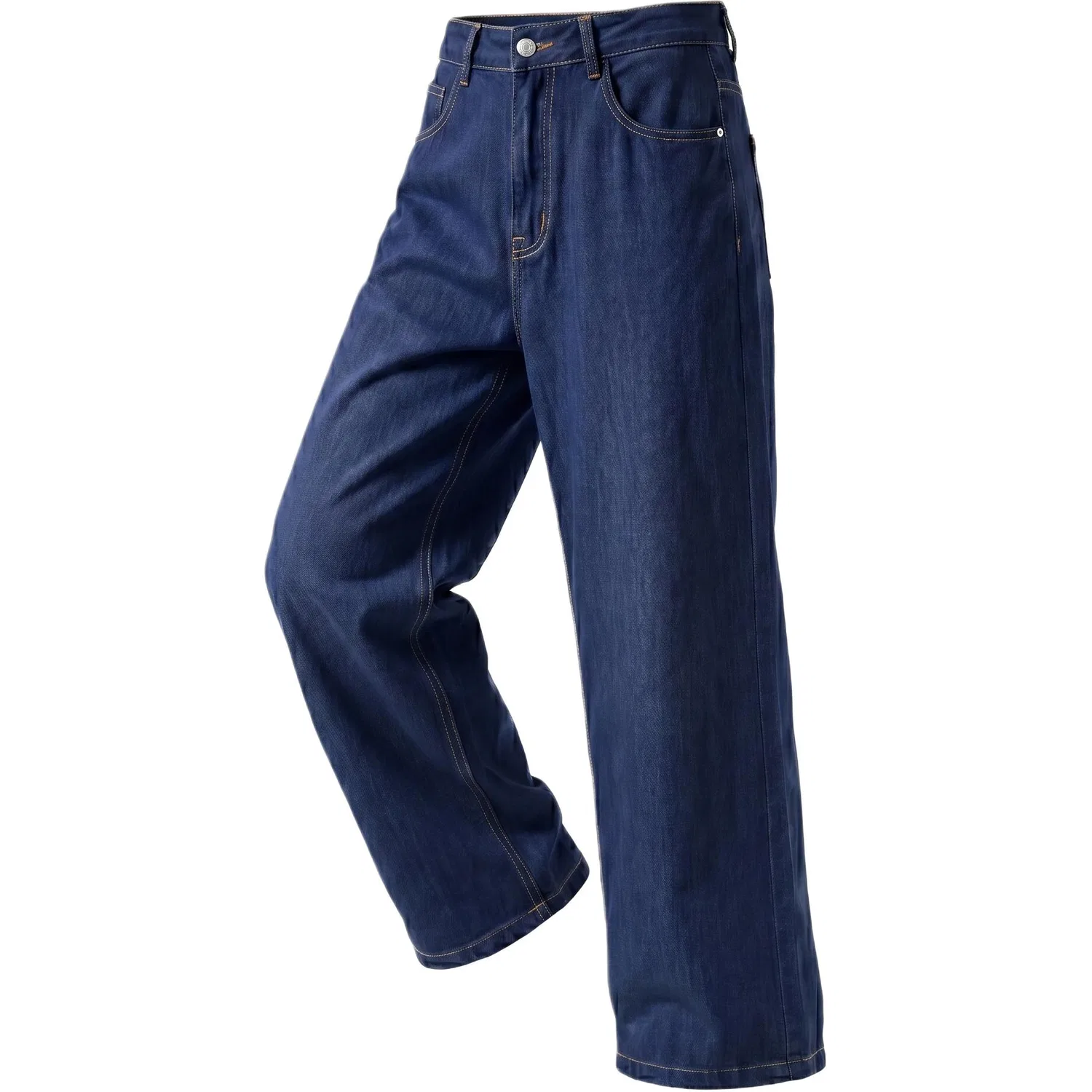 Детские джинсы прямого кроя из смесового тенселя Red bean, Dark Blue
