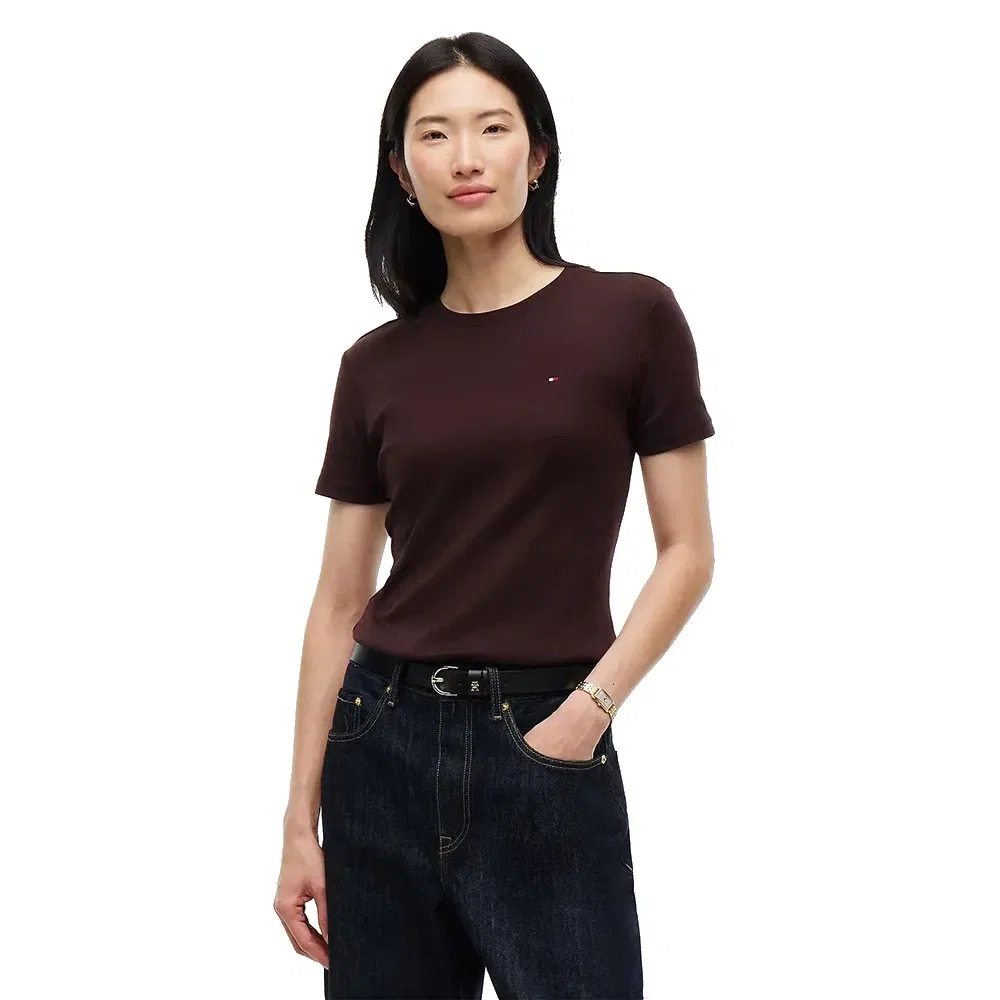 Женская футболка с коротким рукавом Slim Cody Tommy hilfiger, Brown