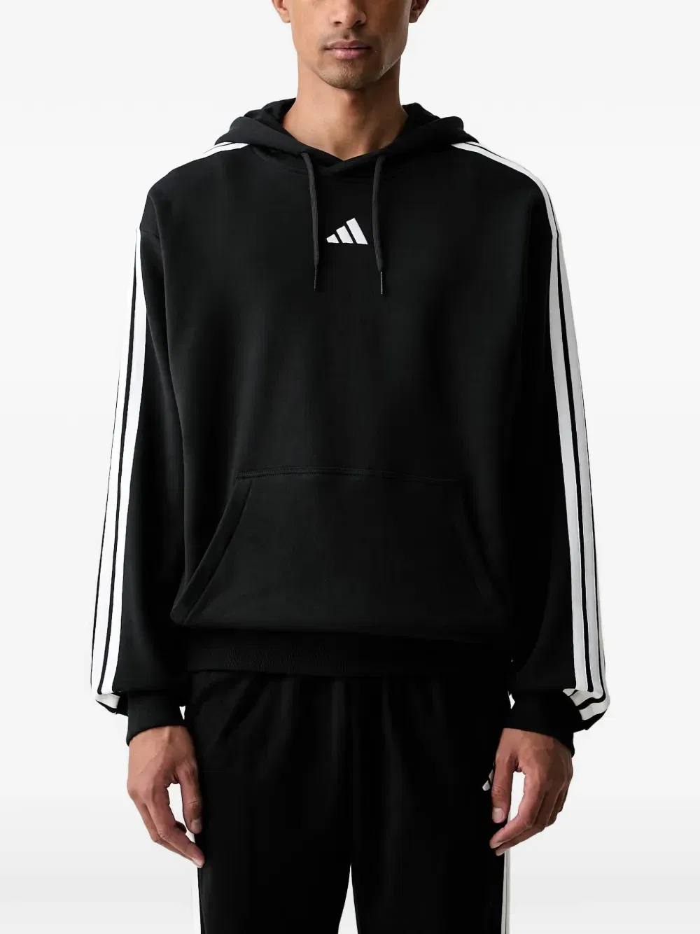 Худи Essentials с боковыми полосками Adidas, черный