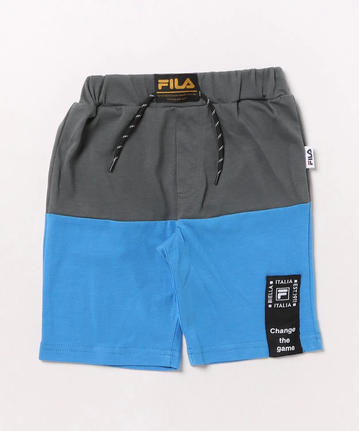 Детские шорты с контрастным принтом FILA, Цвет: Charcoal — фото 4