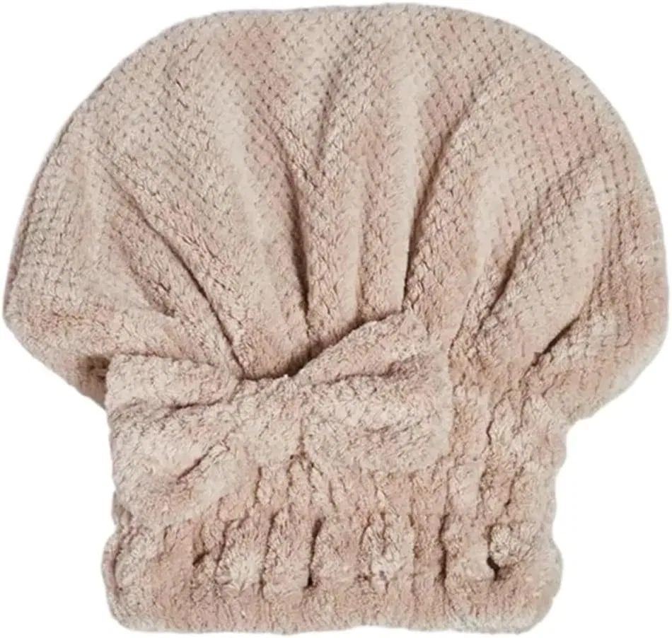 Банная шапочка для сушки волос, Coral Velvet, 26x27 см, Light Grey Qauucp