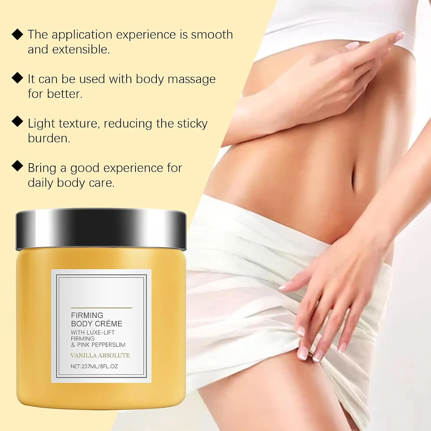 Увлажняющий крем для тела с эффектом лифтинга, WRANBAO, Vanilla Body Cream, 237 г, 4 шт. — фото 3
