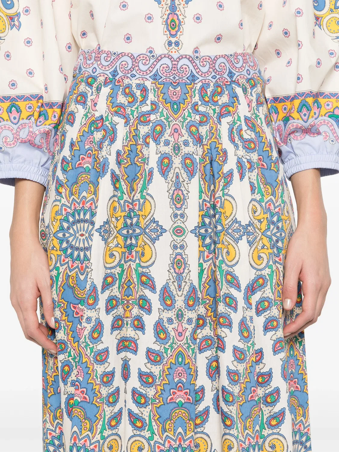 Миди-юбка в стиле пейсли ETRO, нейтральный — фото 4