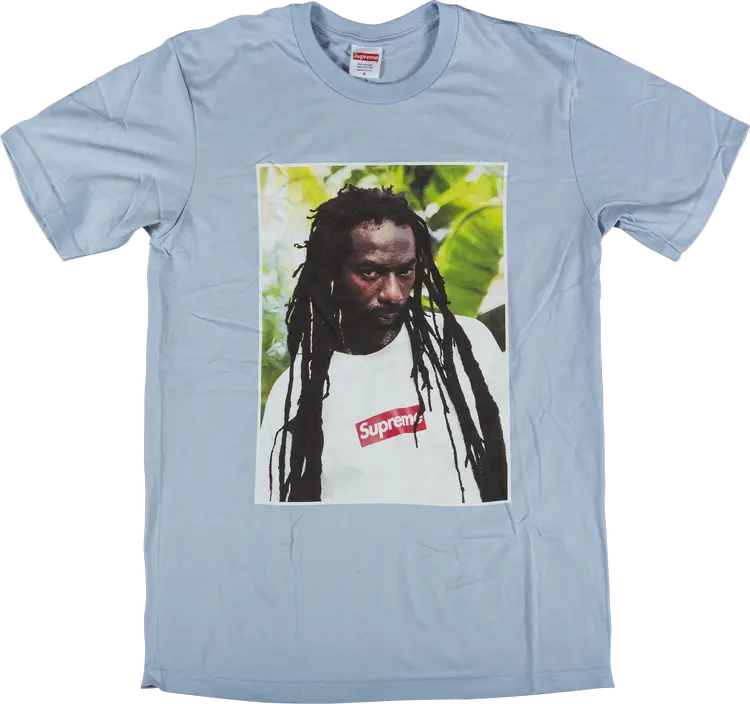 

Футболка Supreme Buju Banton T-Shirt 'Light Blue', синий