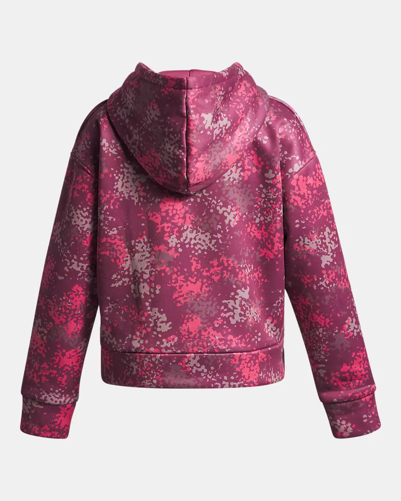 Худи с принтом по всей поверхности Armour Fleece Print UnderArmour, Fuchsia Dusk/Super Pink — фото 2