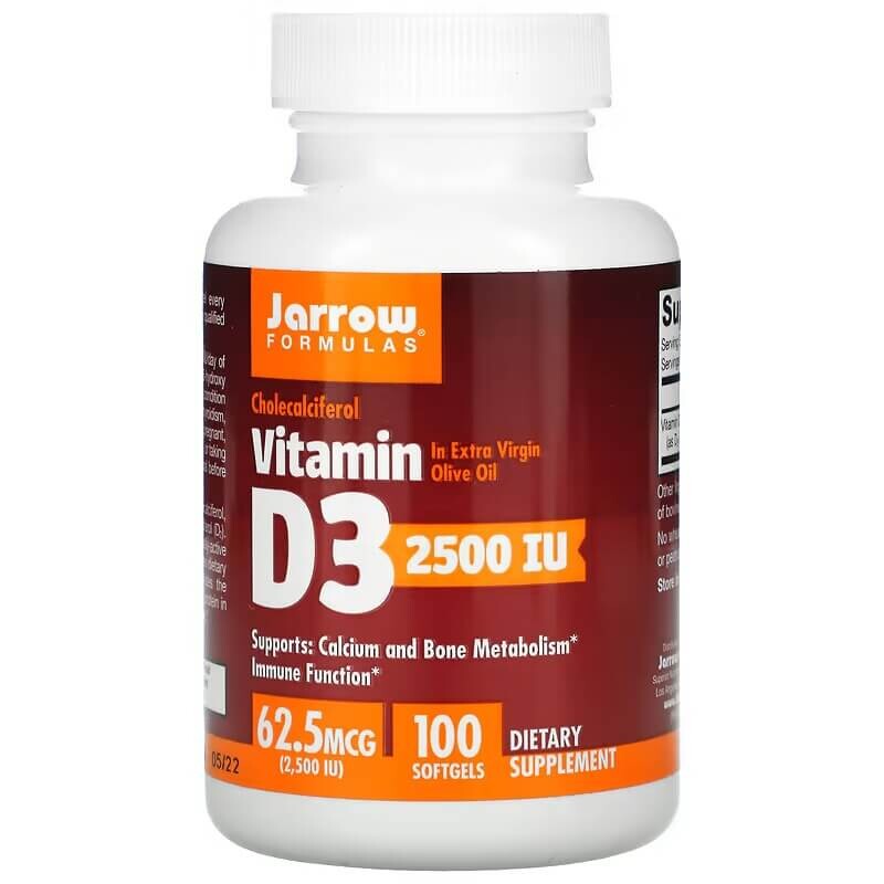 

Витамин D3 Jarrow Formulas 62,5 мкг, 100 мягких таблеток
