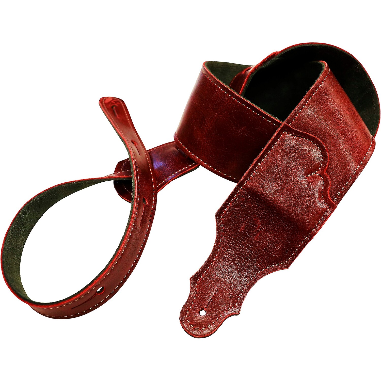 

Ремень Franklin Strap из состаренной кожи для гитары Jackson Hole Oxblood 2,5 дюйма.