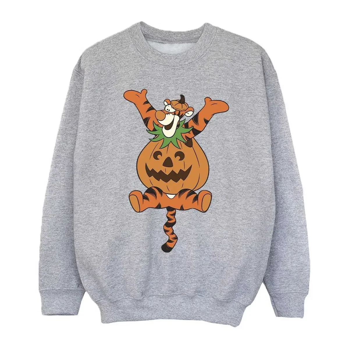 Детский свитшот с принтом Tigger Pumpkin Winnie The Pooh, Grey