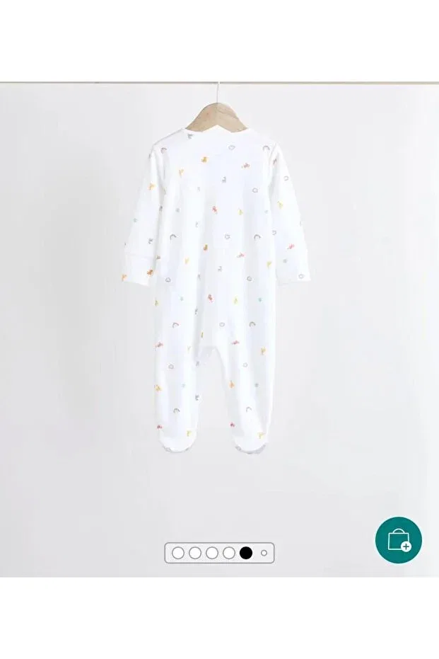 Детский комбинезон для девочек с длинным рукавом Next Baby, White — фото 4