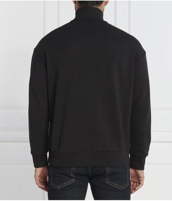 Мужская флисовая кофта с молнией Hero Logo Quarter Zip Calvin Klein, черный — фото 4
