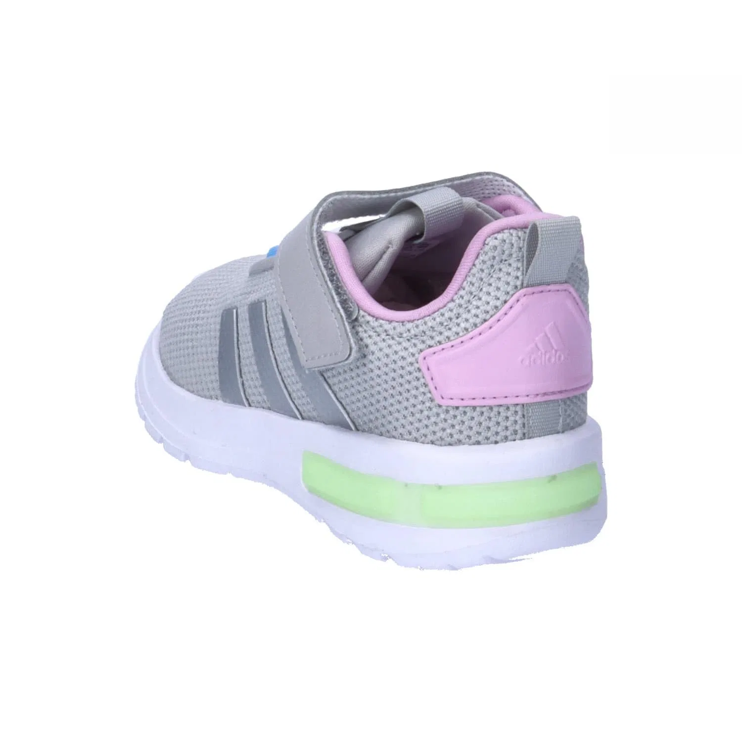 Детские кроссовки для мальчиков с амортизацией Cloudfoam Racer Tr23 Shoes Kids Adidas, Grey Two Silver Met Bliss Lilac — фото 4