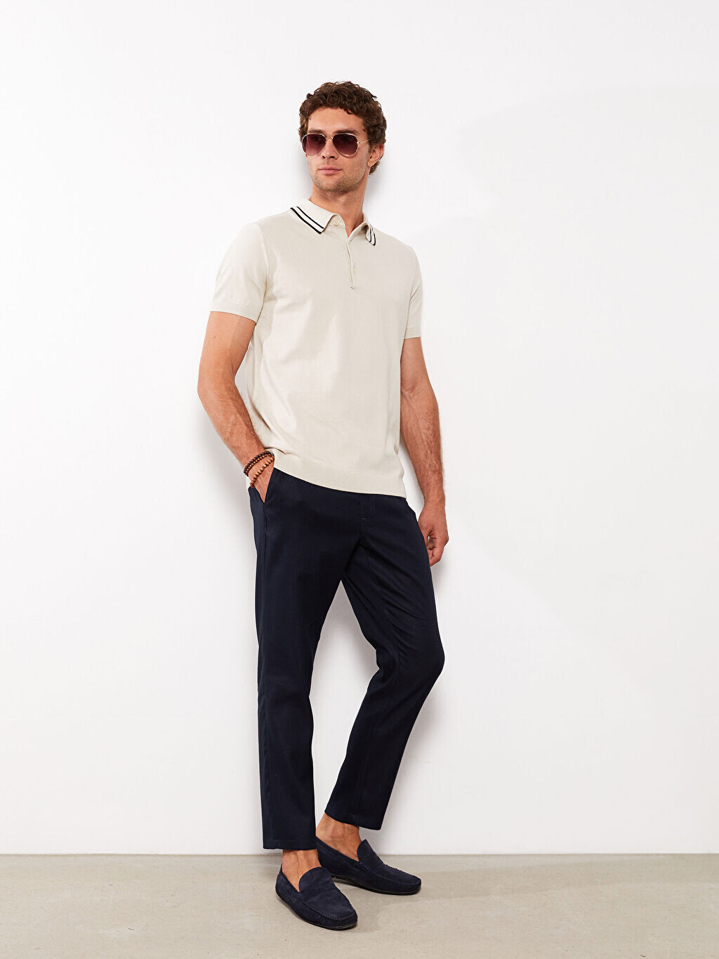 

Мужской трикотажный свитер с коротким рукавом и воротником-поло Southblue, Серый, Мужской трикотажный свитер с коротким рукавом и воротником-поло Southblue