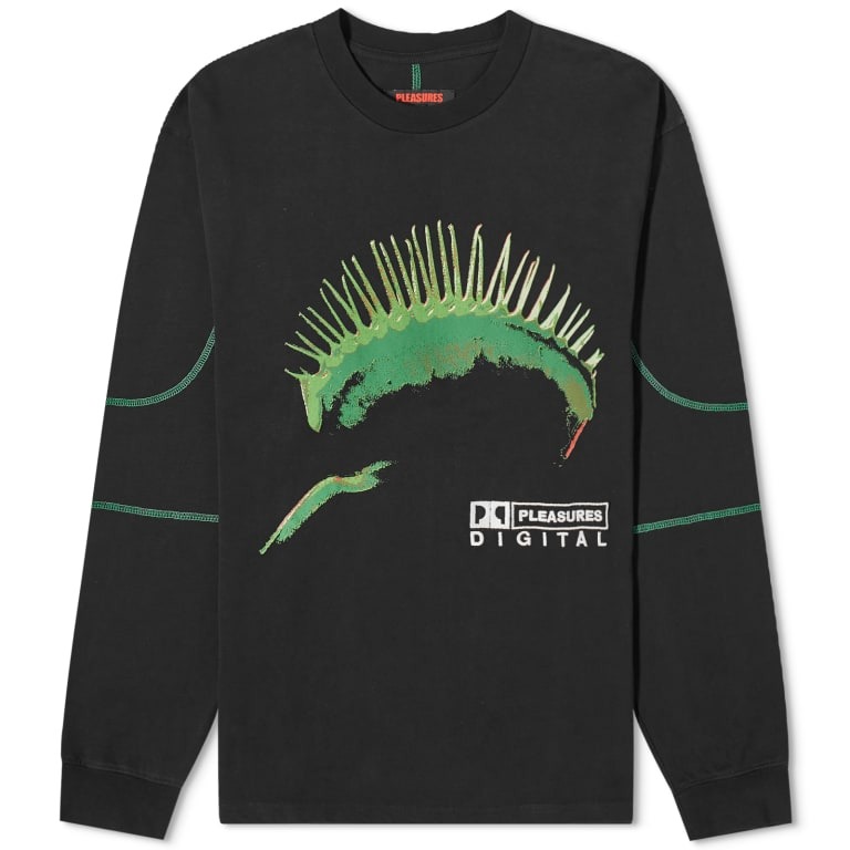 

Свитшот Pleasures Trap Long Sleeve, черный/зеленый