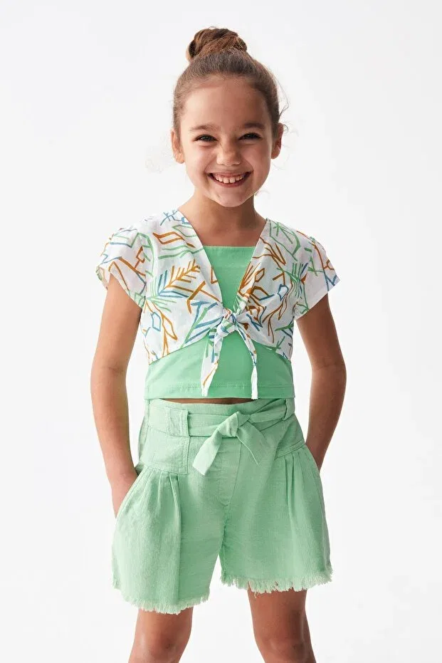 Детские шорты для девочек хлопковые Nk Kids, Green