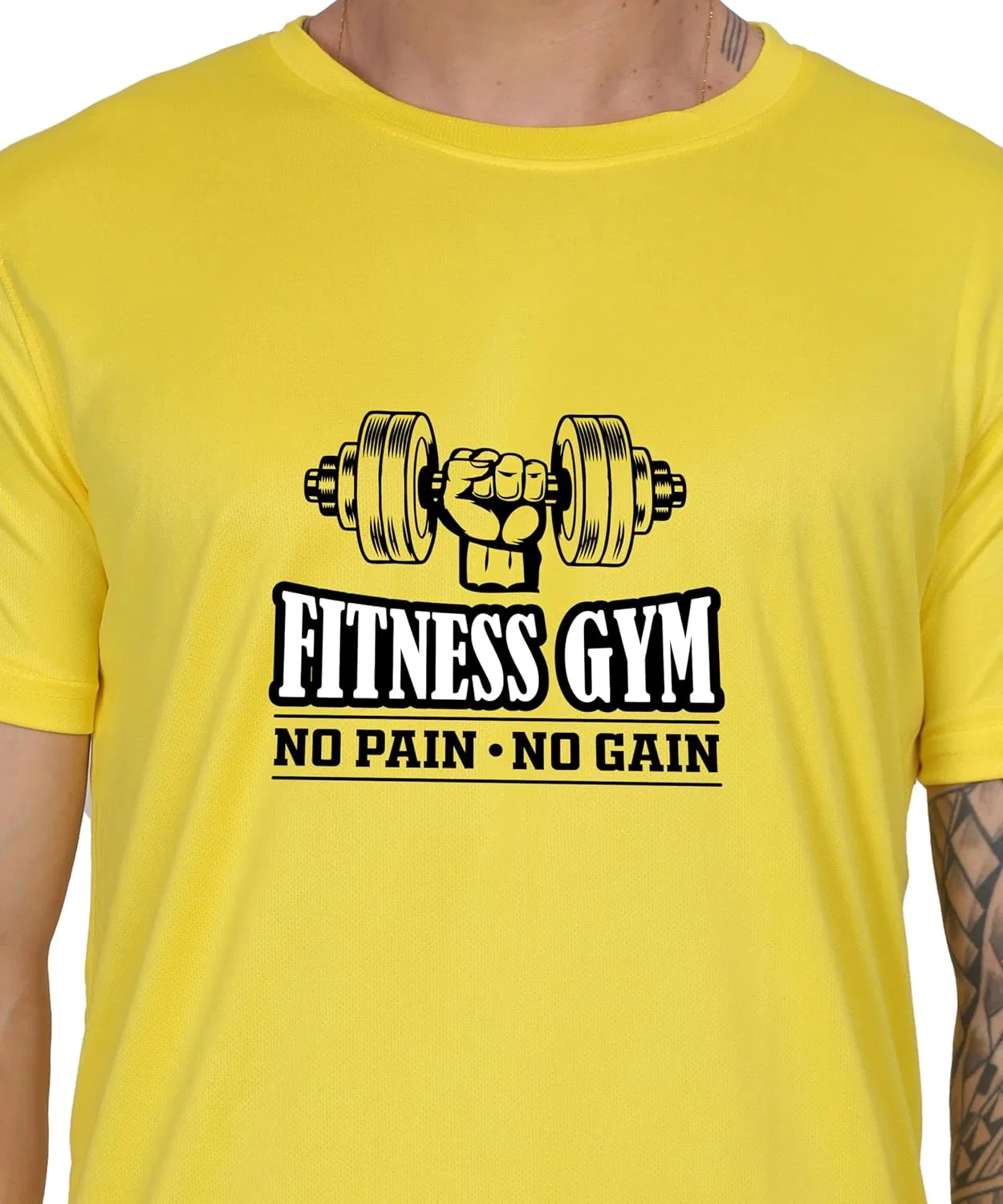 Мужская футболка Regular Fit Graphic Design, Yellow — фото 4