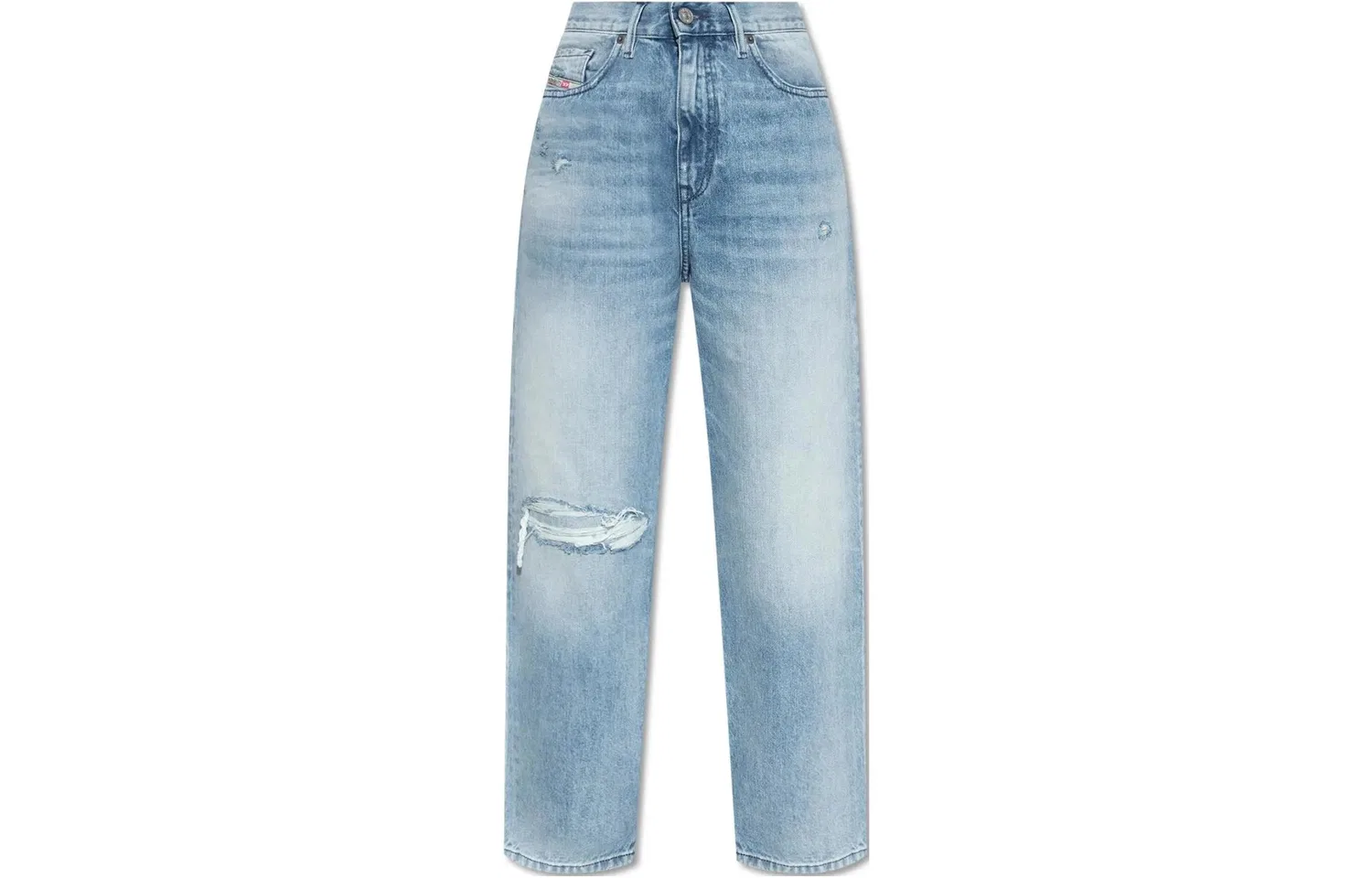 Джинсы Straight Leg Distressed, DIESEL, Light Blue