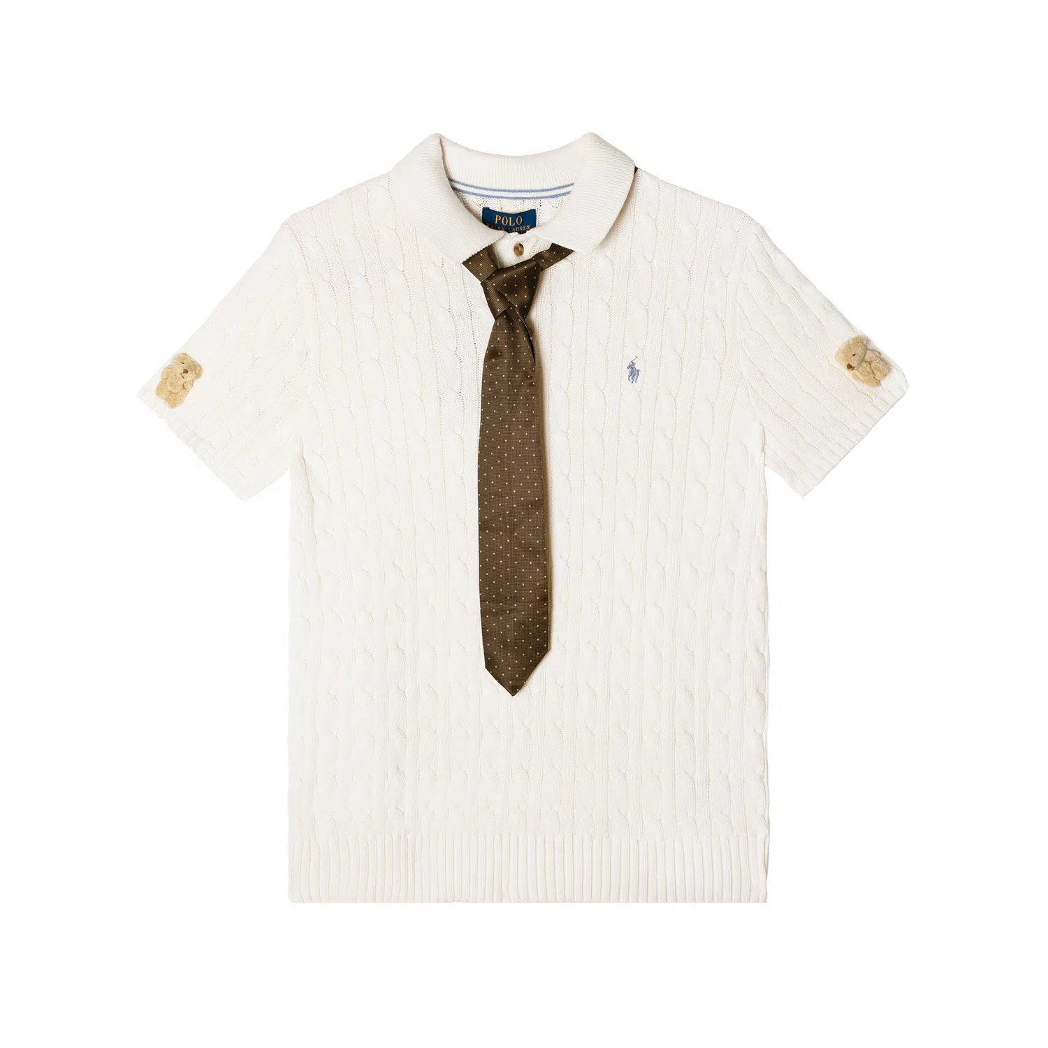 Детский свитер с поло-воротником Brown Bear Order Polo Ralph Lauren
