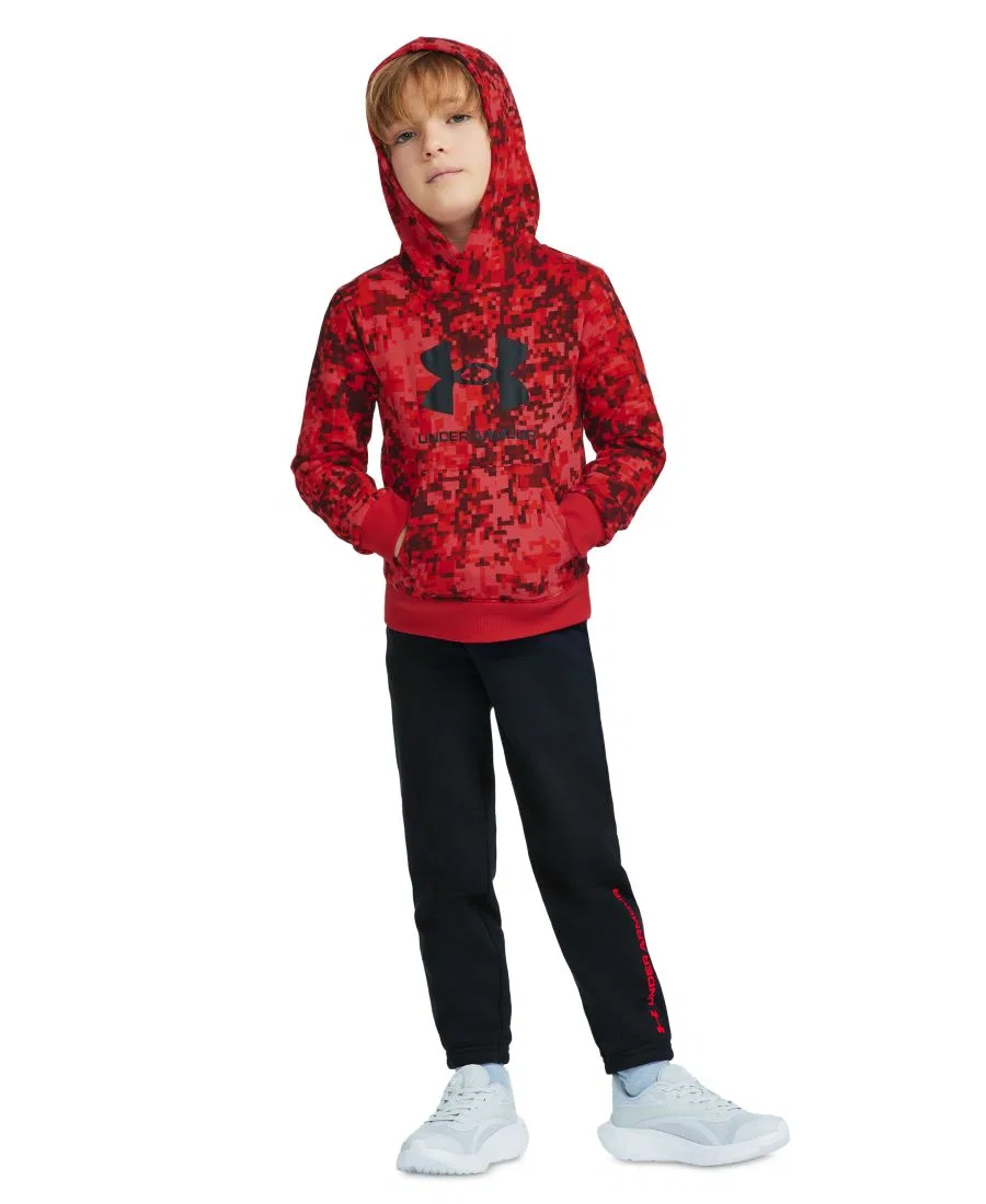 Комплект из футерованного худи и джоггеров Rival Fleece, 2 предмета Under Armour, Anthem Red Camo — фото 2
