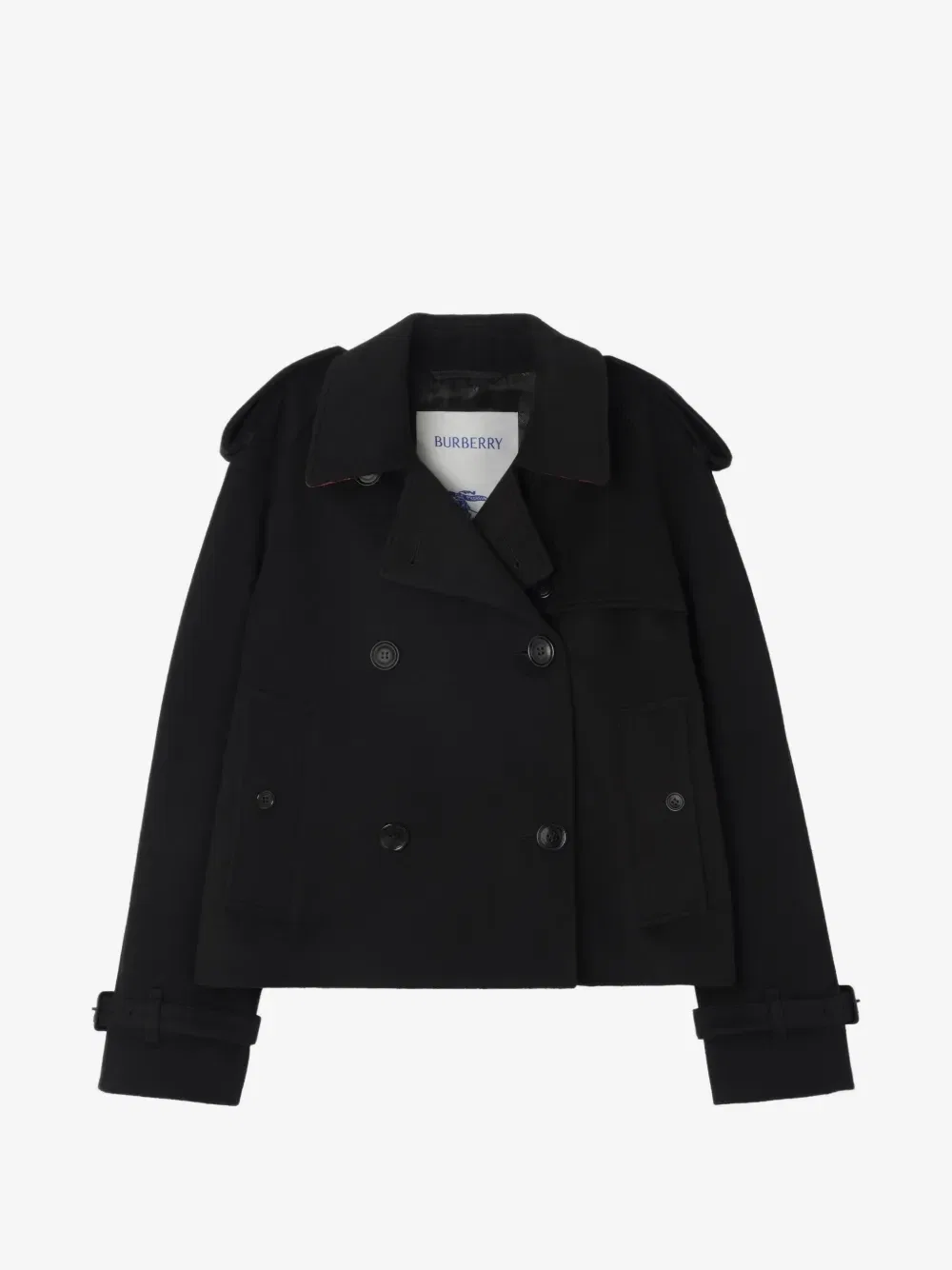 Укороченная кашемировая куртка Mayfair-тренч BURBERRY, черный