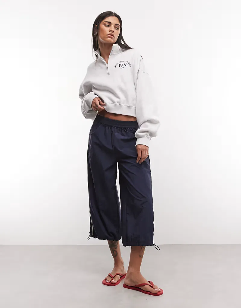 Флисовая куртка Nike Studio Fleece оверсайз с застежкой-молнией до середины груди, светло-серый цвет — фото 2