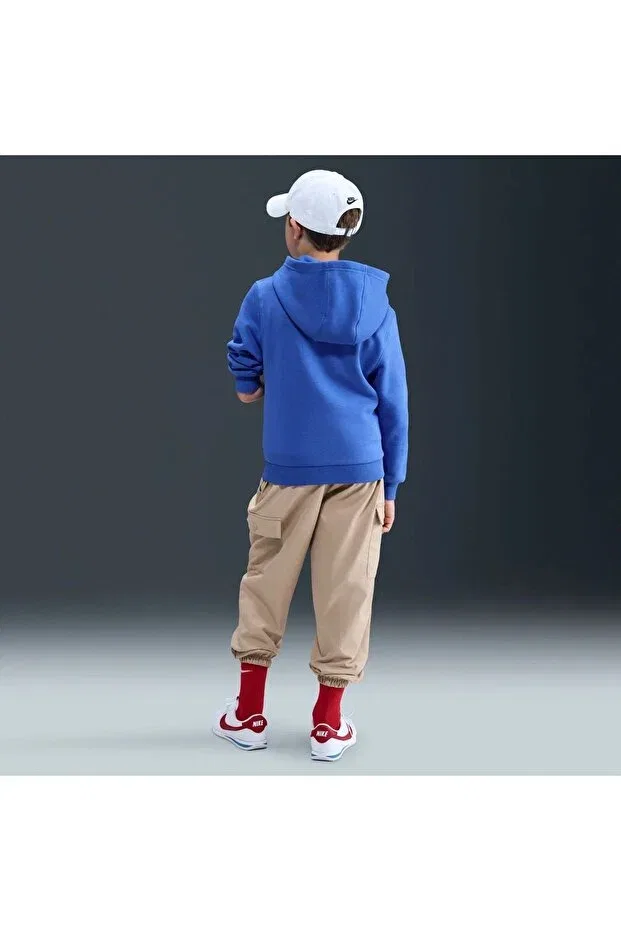 Детское худи для мальчиков на молнии с капюшоном Sportswear club fleece Nike, Blue — фото 2