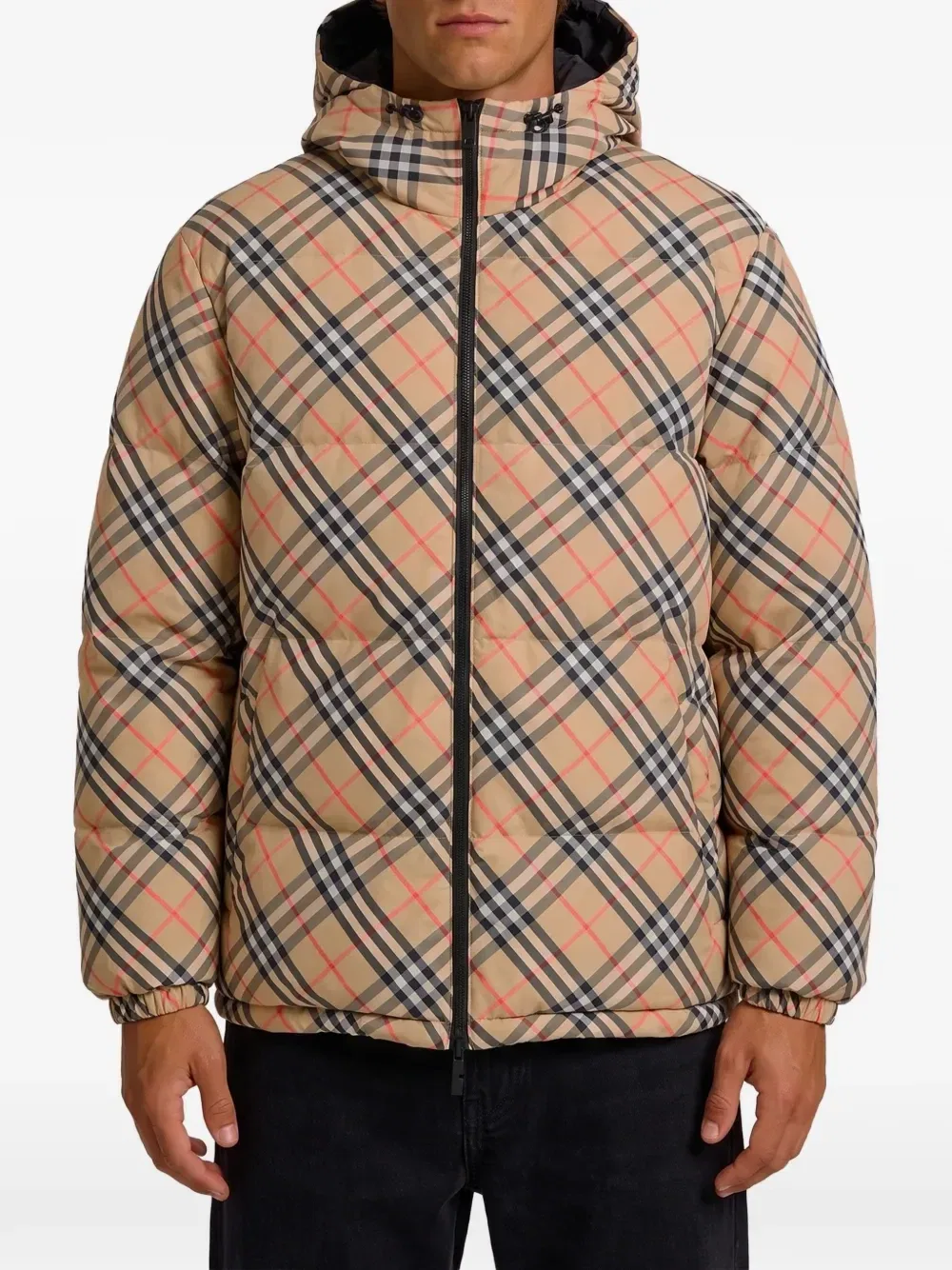 Двусторонняя пуховая куртка Snowdonia в клетку BURBERRY, бежевый
