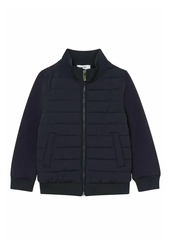 Куртка утепленная Flintoff quilted hybrid zip-front jacket Reiss, темно-синий