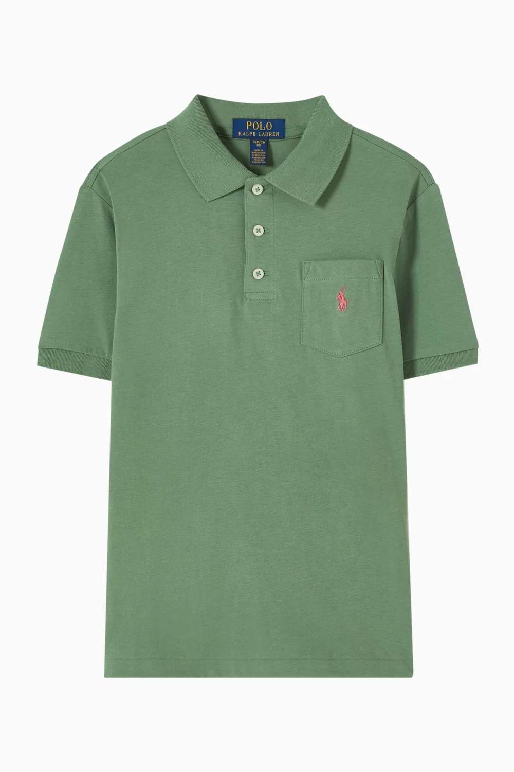 Футболка поло из хлопковой сетки Polo Ralph Lauren, зеленый