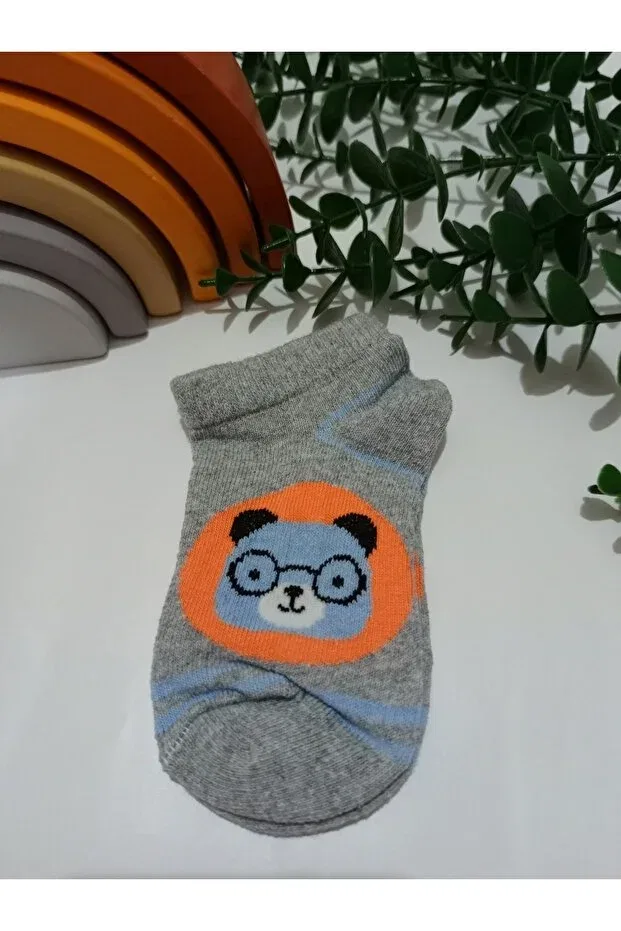 Детские носки-пинетки для девочек с принтом 4-Pack recycle tual pattern girl's booties socks Bebek Meselesi, Colored — фото 4