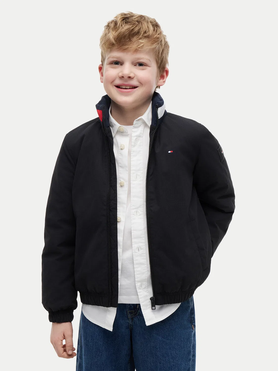 Демисезонная куртка стандартного кроя для мальчика Essential Tommy Hilfiger, черный