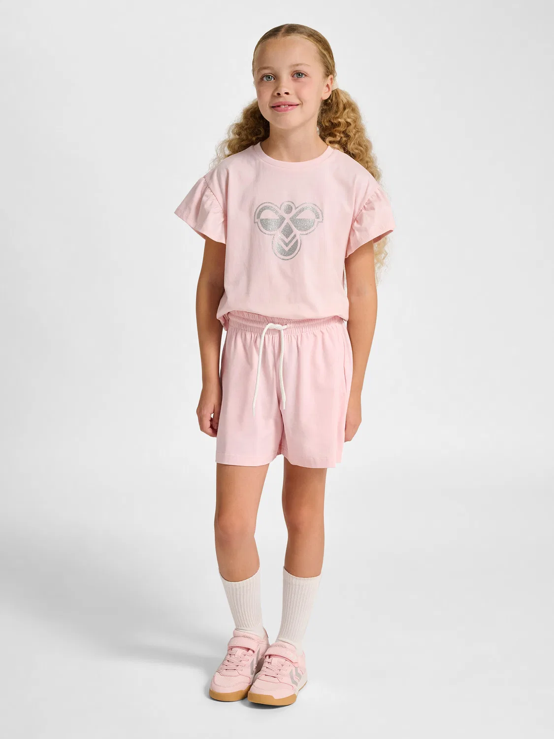 Детские шорты свободного кроя Hmljr Loose Lifestyle Hummel, розовый — фото 3