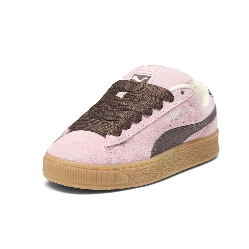 Детские кроссовки для мальчиков с замшевым верхом Suede Xl PUMA, Satin Ivory Chestnut Peach Smoothie — фото 3